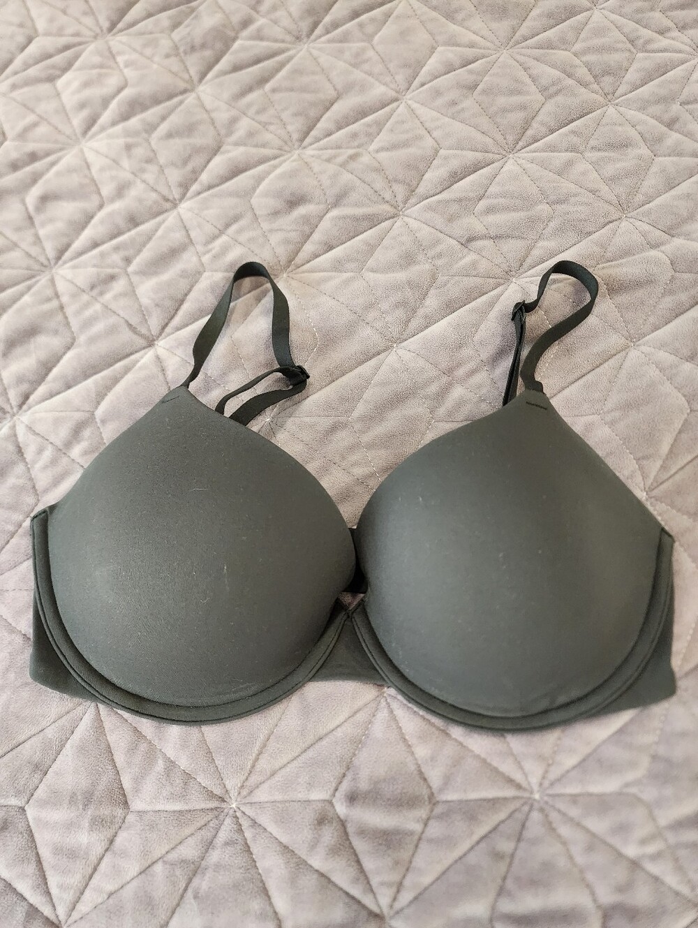 Skims Fits Everybody Lightly Lined Underwire Bra Charcoal Gray 34D - Picture 3 of 6